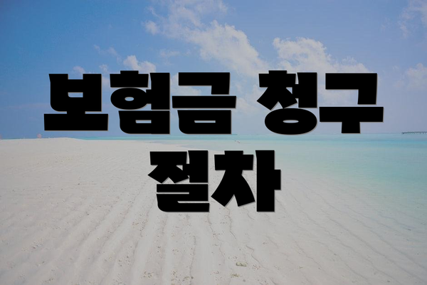 보험금 청구 절차
