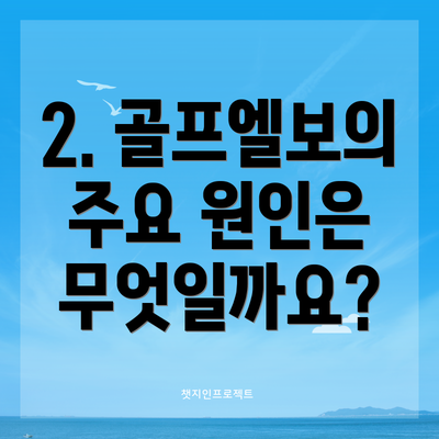 2. 골프엘보의 주요 원인은 무엇일까요?