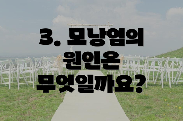 3. 모낭염의 원인은 무엇일까요?