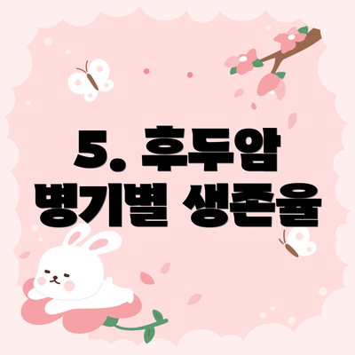 5. 후두암 병기별 생존율