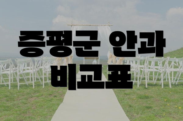 증평군 안과 비교표