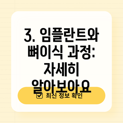 3. 임플란트와 뼈이식 과정:  자세히 알아보아요