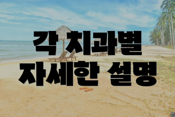 각 치과별 자세한 설명