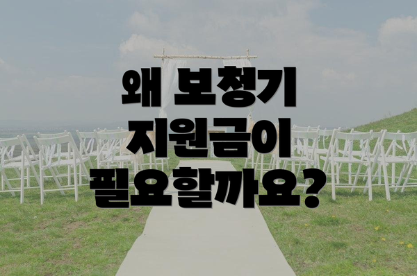 왜 보청기 지원금이 필요할까요?