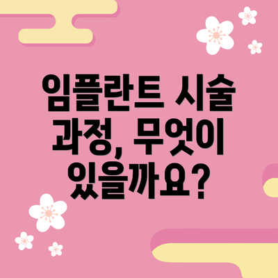 임플란트 시술 과정, 무엇이 있을까요?