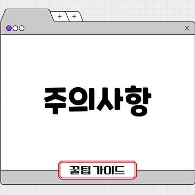 주의사항