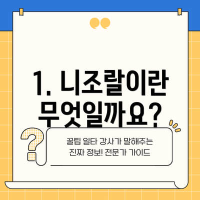 1. 니조랄이란 무엇일까요?