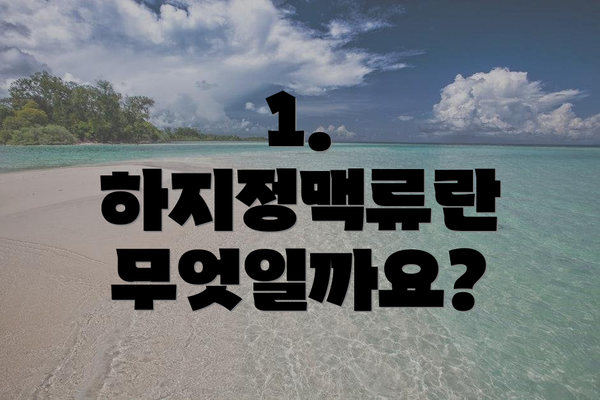 1. 하지정맥류란 무엇일까요?