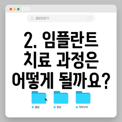 2. 임플란트 치료 과정은 어떻게 될까요?