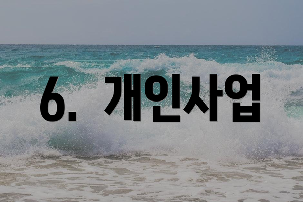6. 개인사업